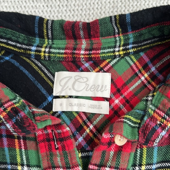 J Crew Classic 100% Cotton Plaid Button Down Shirt Size Small - Picture 2 of 7